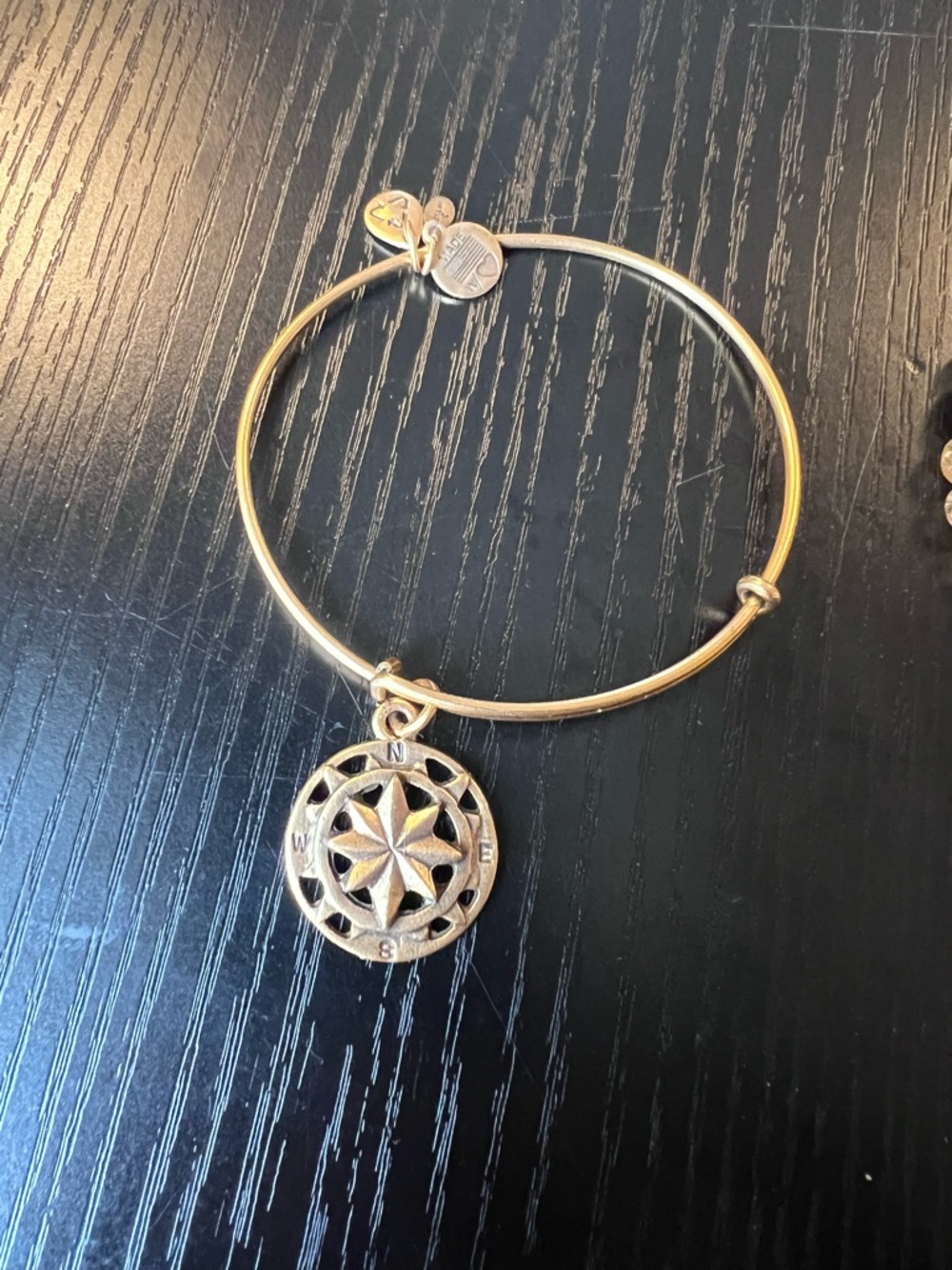 Set of 2 Alex & Ani Gold Tone Women's Charm Bangle Bracelet Set - Picture 3 of 4